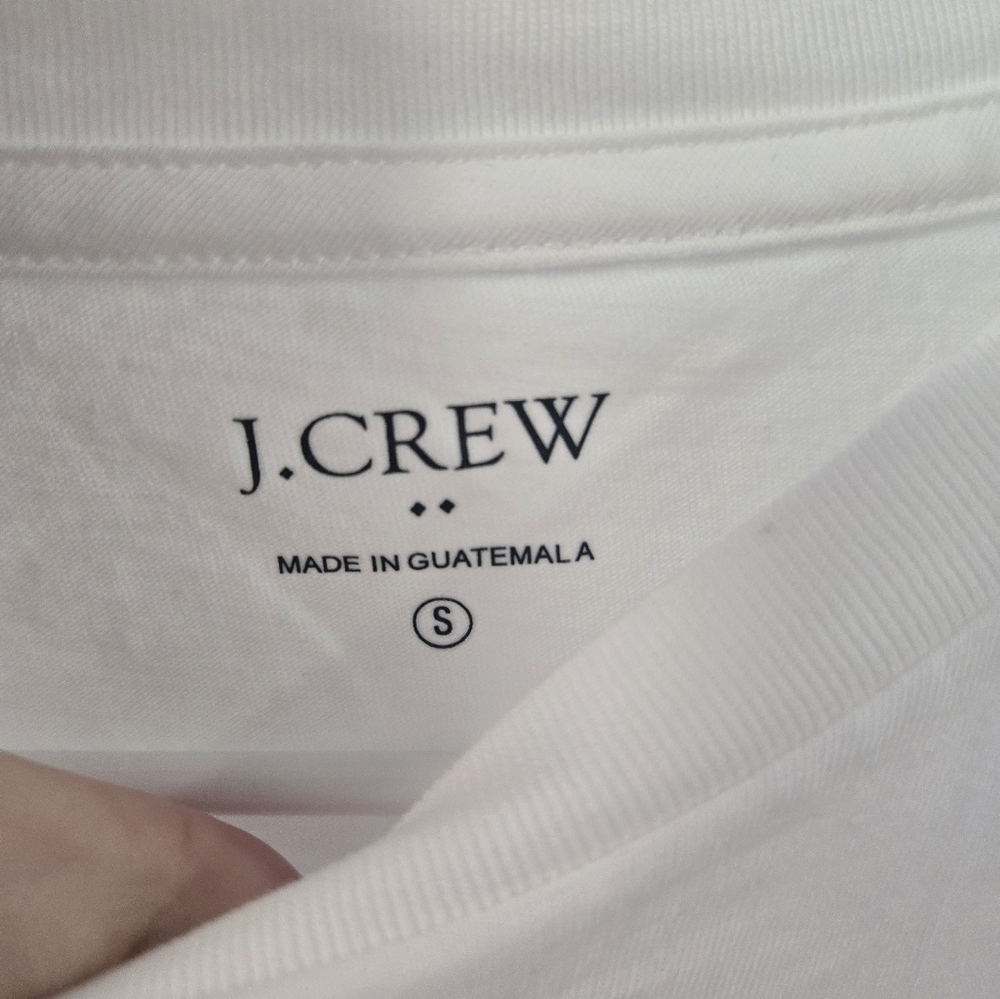 NWOT J Crew Factory American Flag White Graphic T-Shirt - Picture 3 of 4